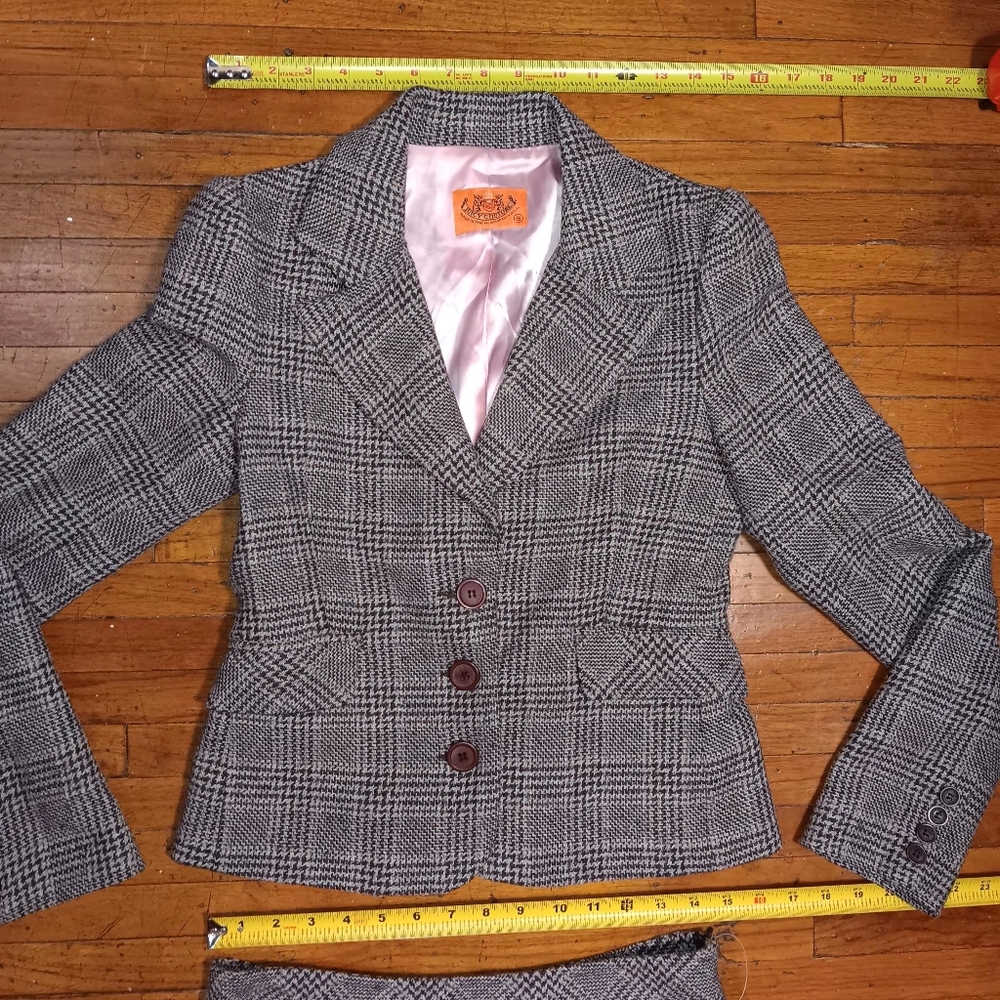 Juicy Couture Vintage Plaid Blazer and Skirt Set - Picture 5 of 9